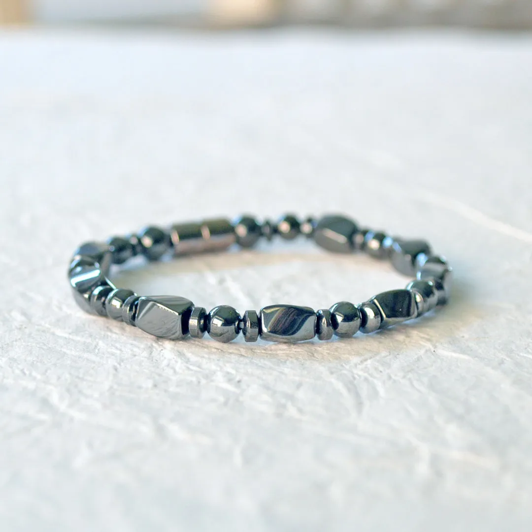 Black Hematite Magnetic Pain Relief Bracelet for Men