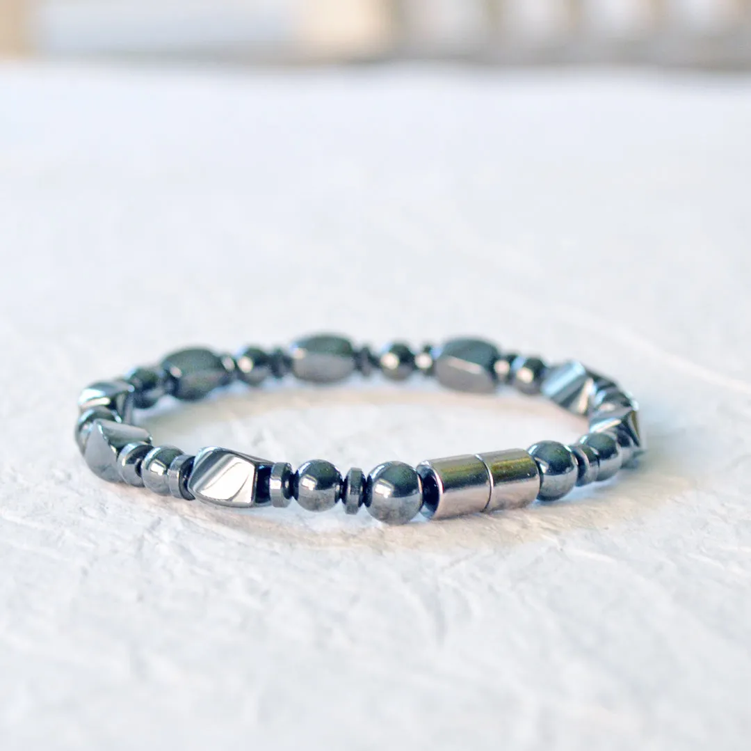 Black Hematite Magnetic Pain Relief Bracelet for Men