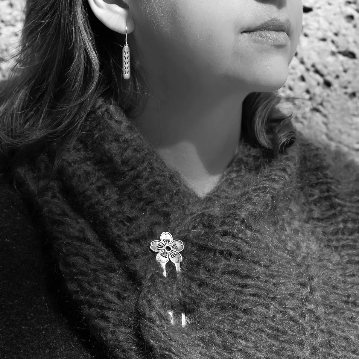 Bronze Blossom Shawl Pin Fork For The Spring Loving Yarn Lover