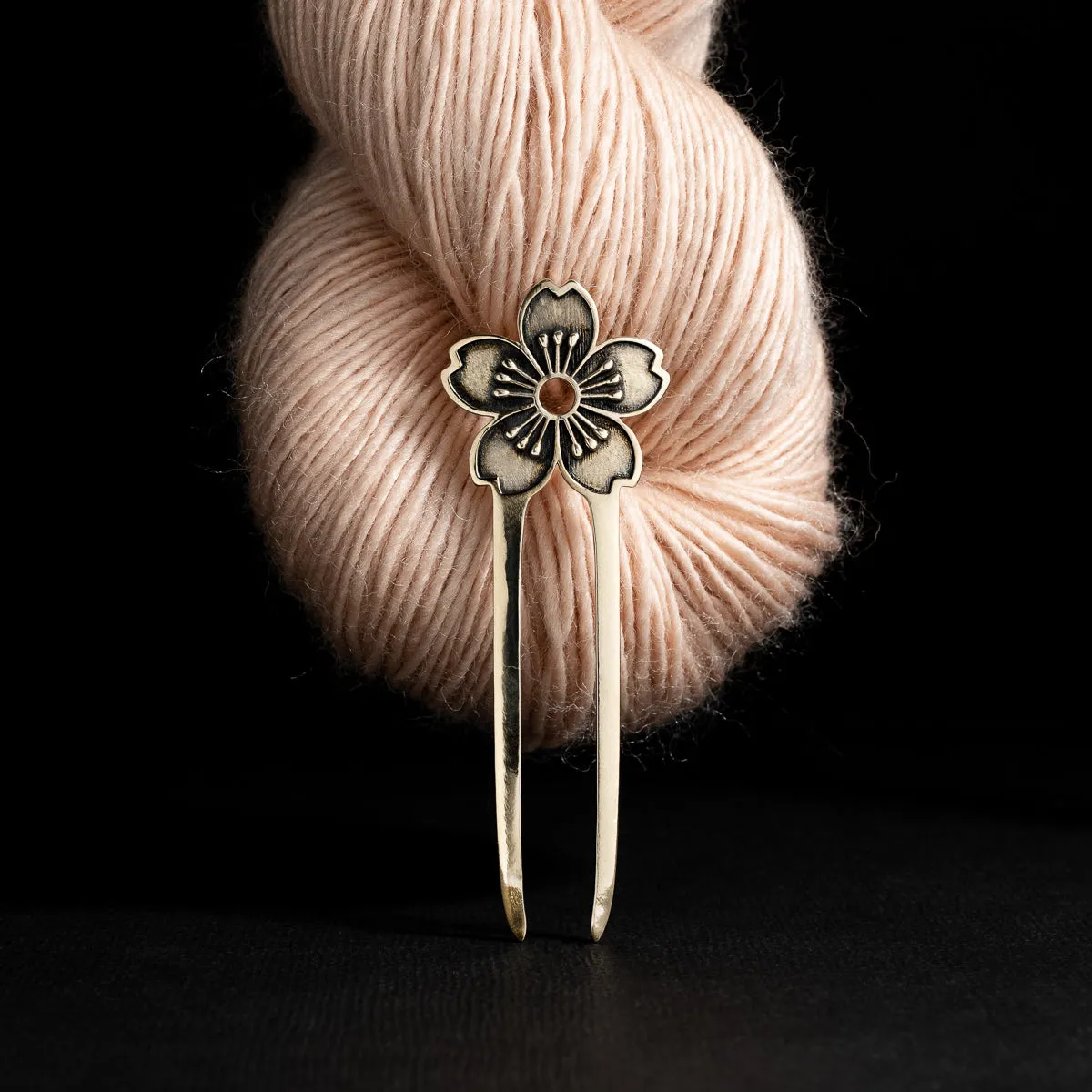 Bronze Blossom Shawl Pin Fork For The Spring Loving Yarn Lover