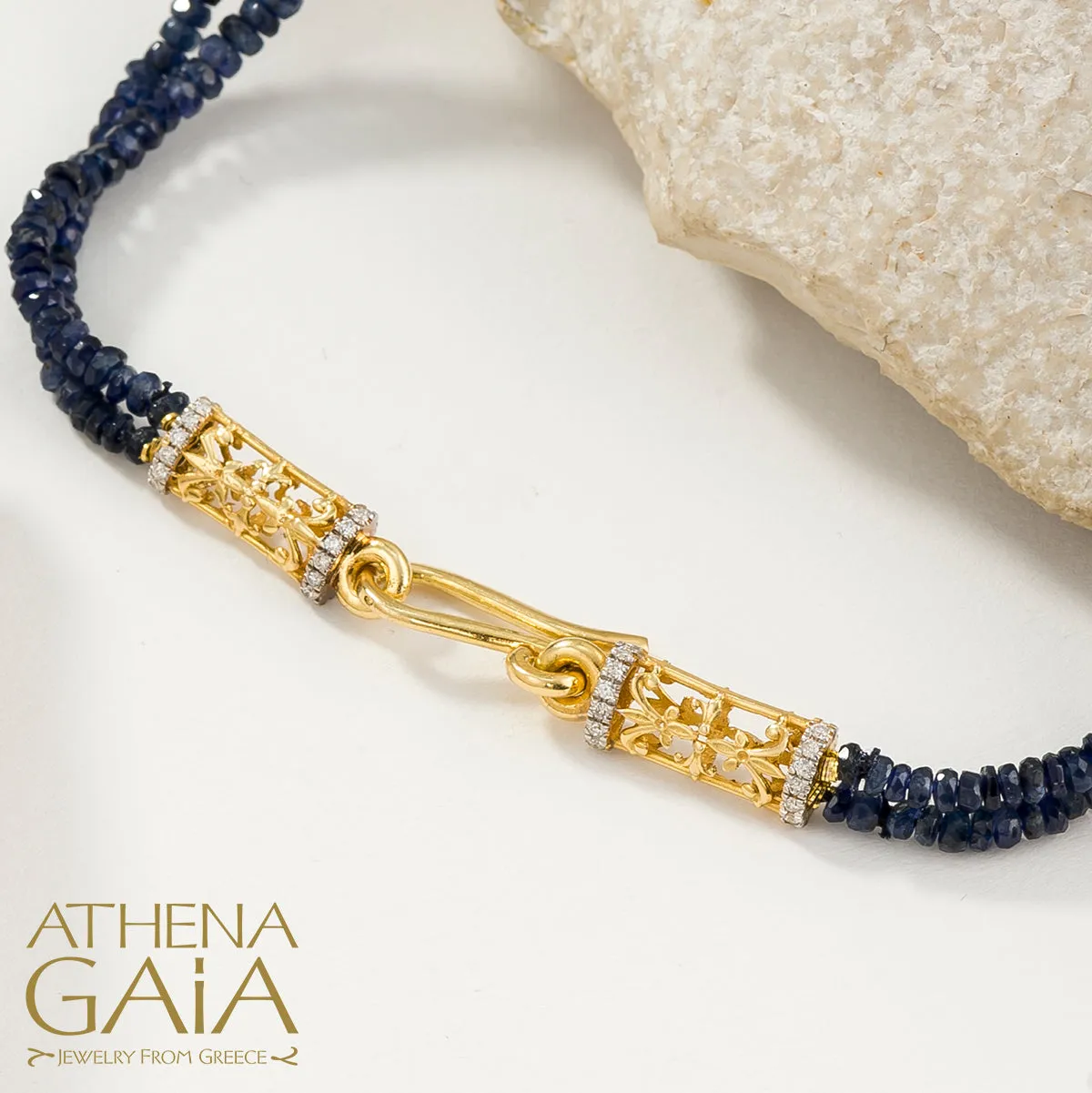 Byzantine Embroidery Double River Necklace