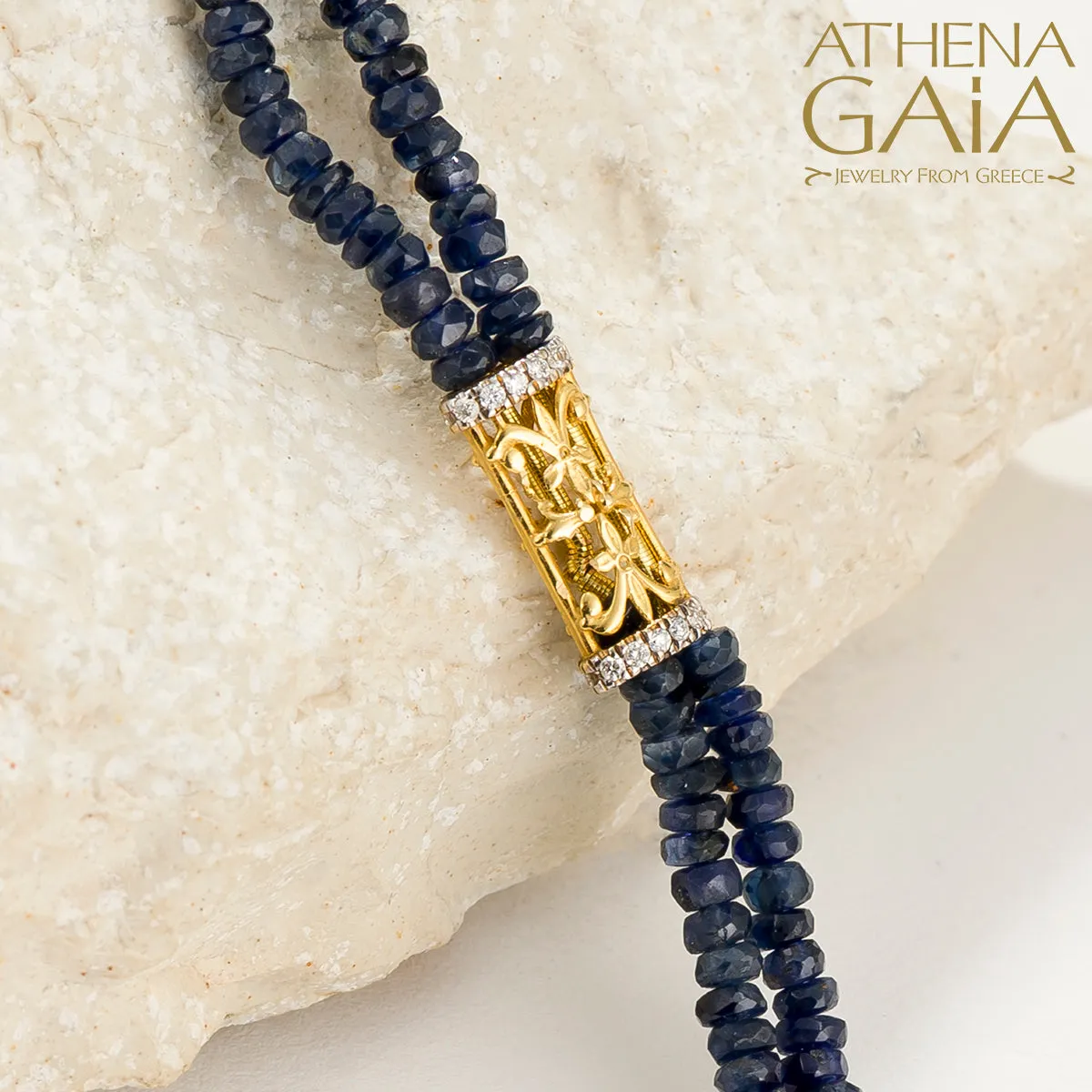 Byzantine Embroidery Double River Necklace