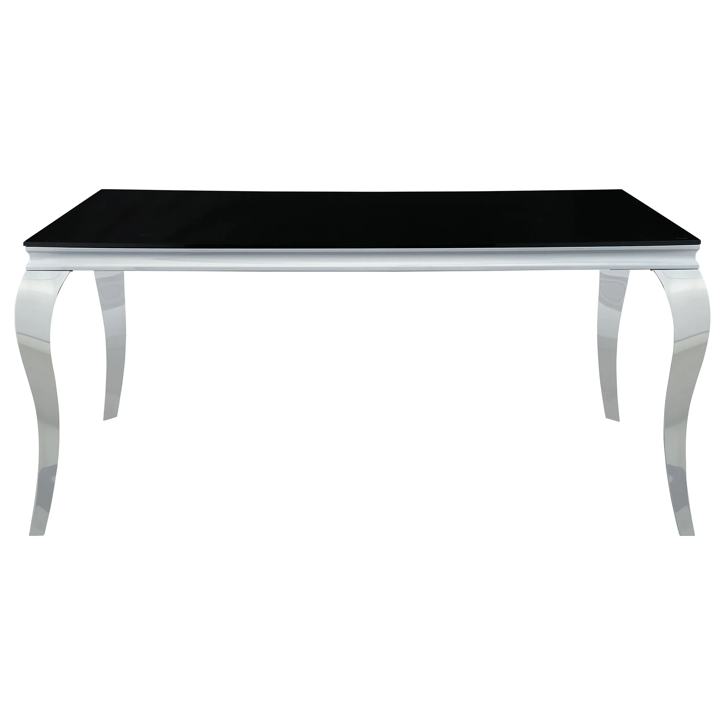 Carone 5-piece 61" Rectangular Black Glass Dining Set Black