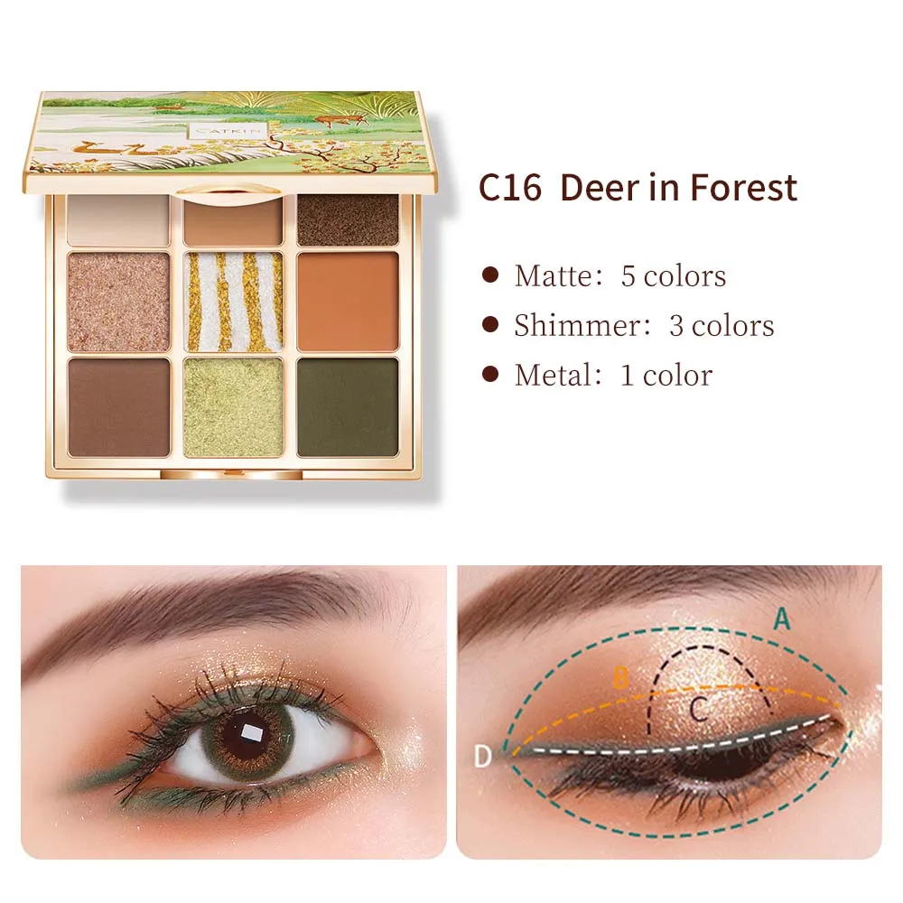 CATKIN Deer in Forest 9 Colors Eyeshadow Palette C16