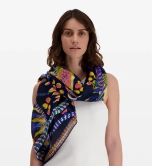CERISE SCARF - NAVY