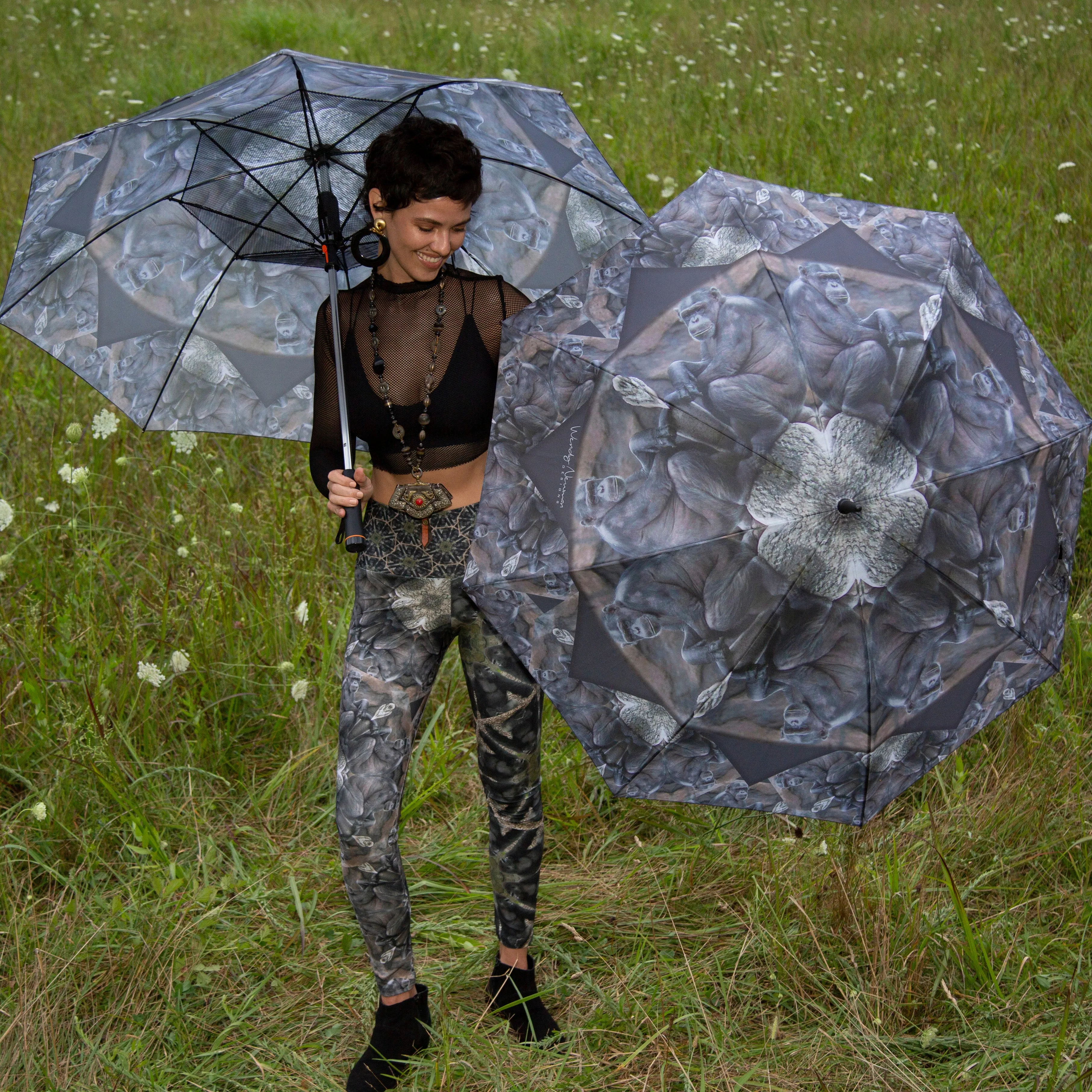 Charlie Chimp - Zoo Fan Umbrella