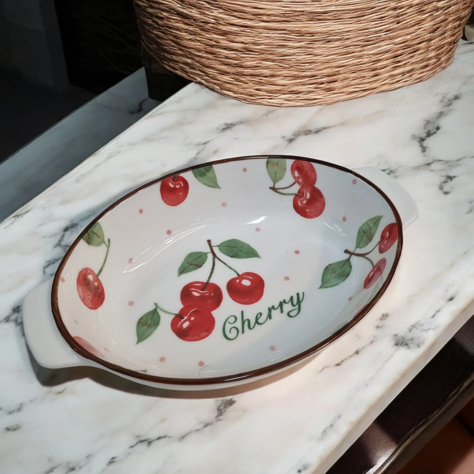 Cherry Delight Oval Serving Platter