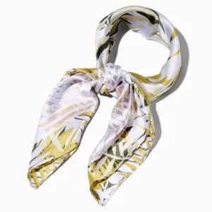 Claire's Palm Leaf Print Silky Bandana Headwrap