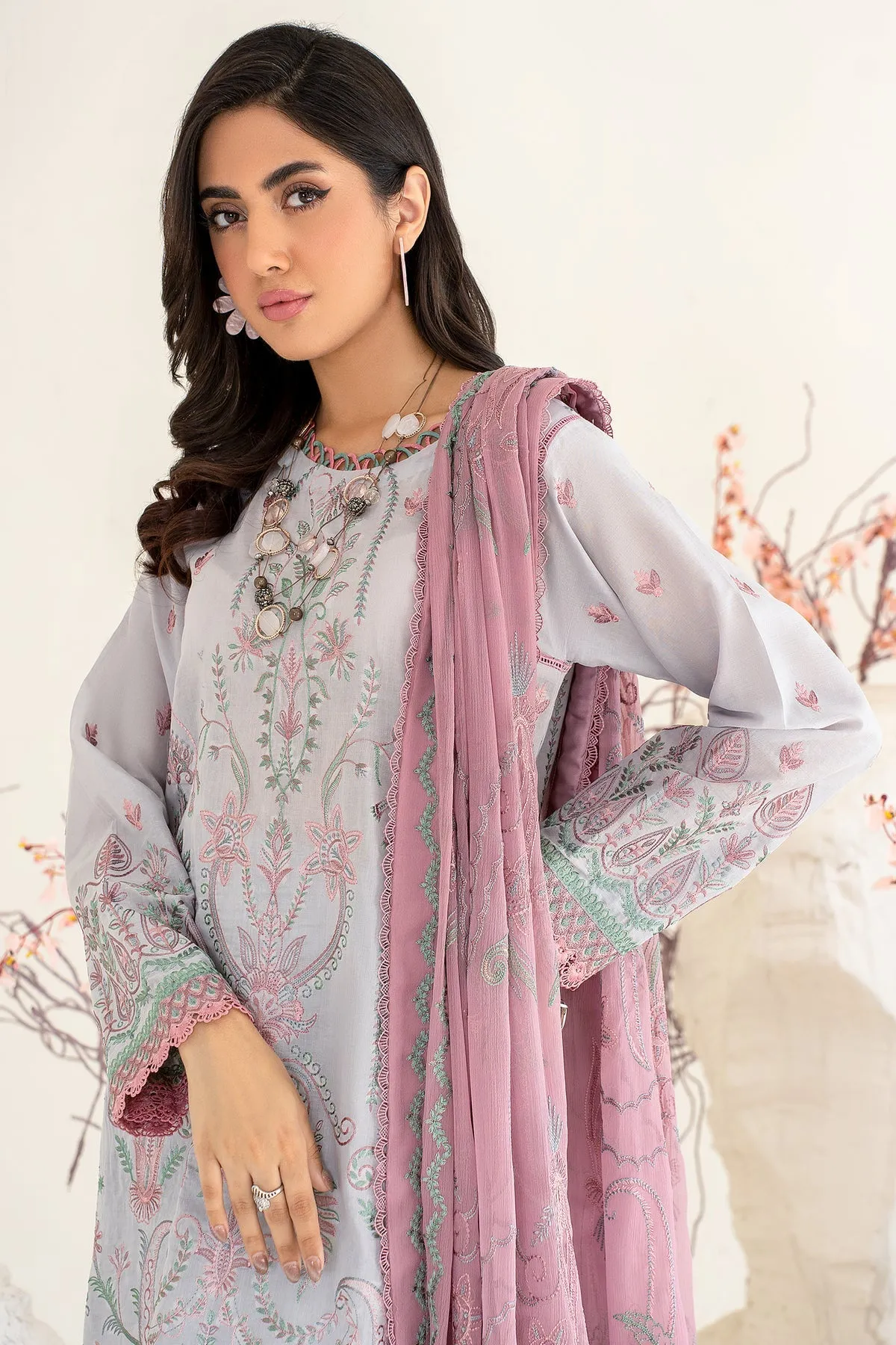 Classic Embroidered Grey Pakistani Salwar Kameez Dupatta Salwar Suit