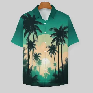 Coconut Grove Print Button Men's Pocket Shirt 2307100669