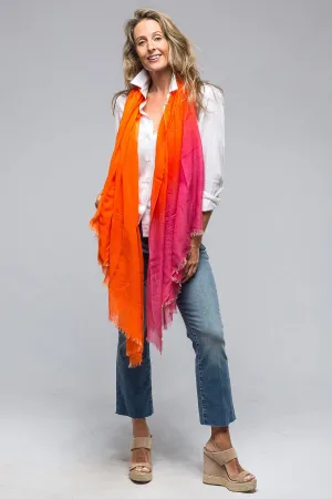 Color Block Degradé Scarf In Citrus