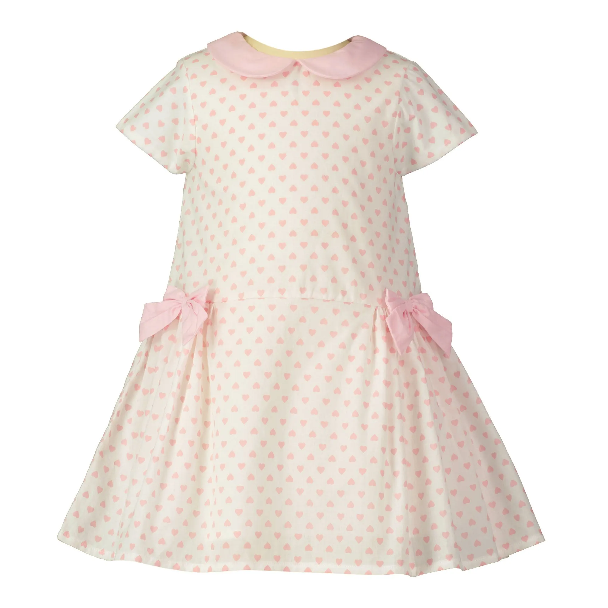 Contrast Bow Heart Dress