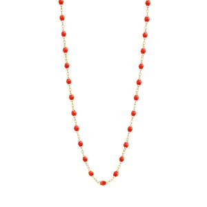 coral gigi classic necklace 16.5 inch-18k yellow gold