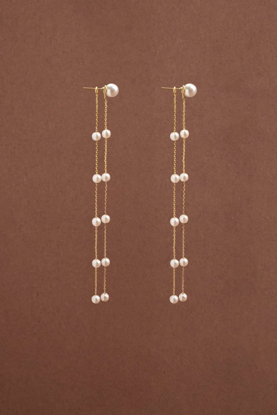COSETTE Double Drop Pearl Earrings (3-in-1)