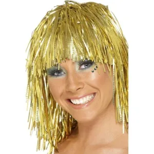 Cyber Tinsel Wig - Gold