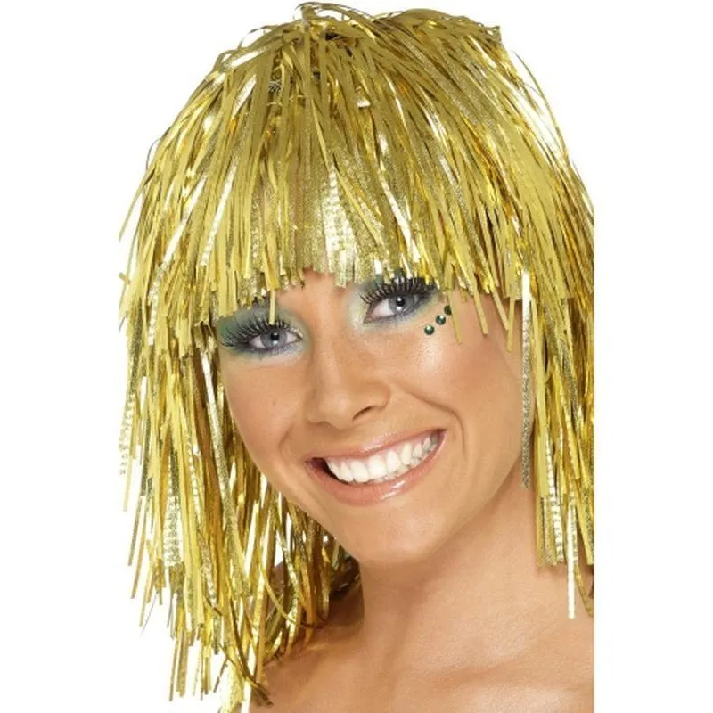 Cyber Tinsel Wig - Gold