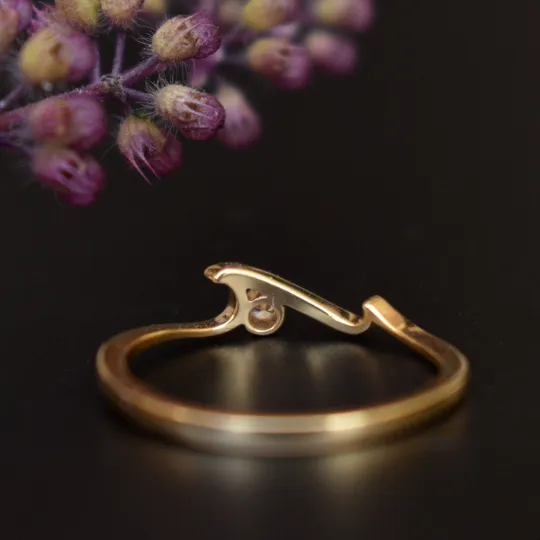 Dainty 2 Wave Diamond Ring
