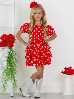 Darling Polka Dot Ruffle Dress