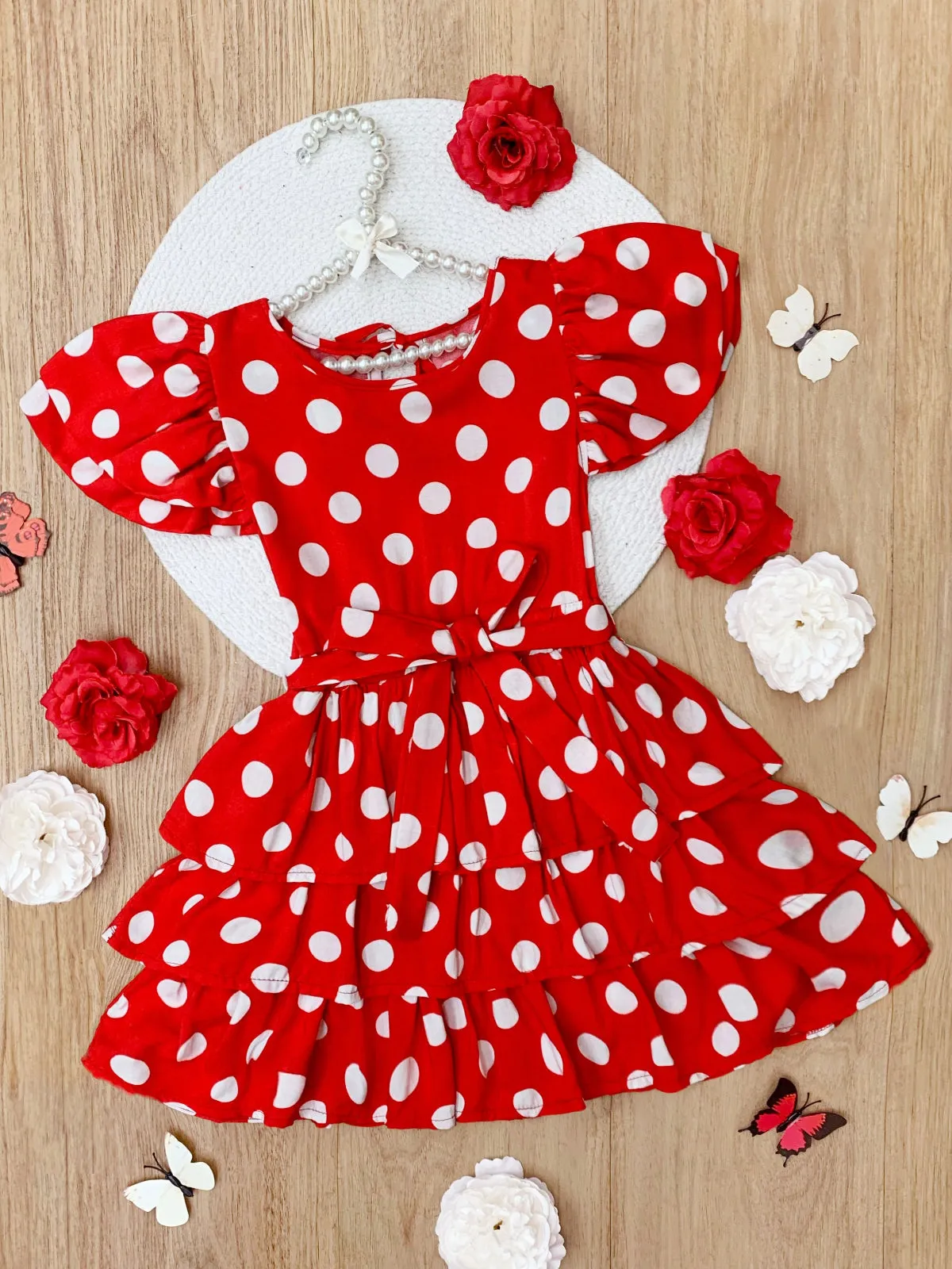 Darling Polka Dot Ruffle Dress