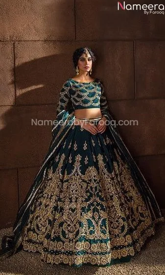 Designer Bridal Blue Lehenga Choli for Wedding #BN838