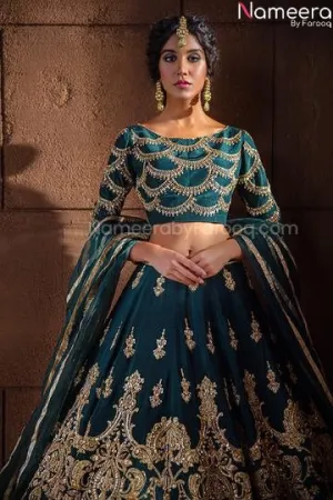 Designer Bridal Blue Lehenga Choli for Wedding #BN838