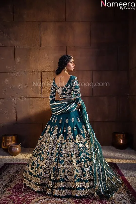 Designer Bridal Blue Lehenga Choli for Wedding #BN838