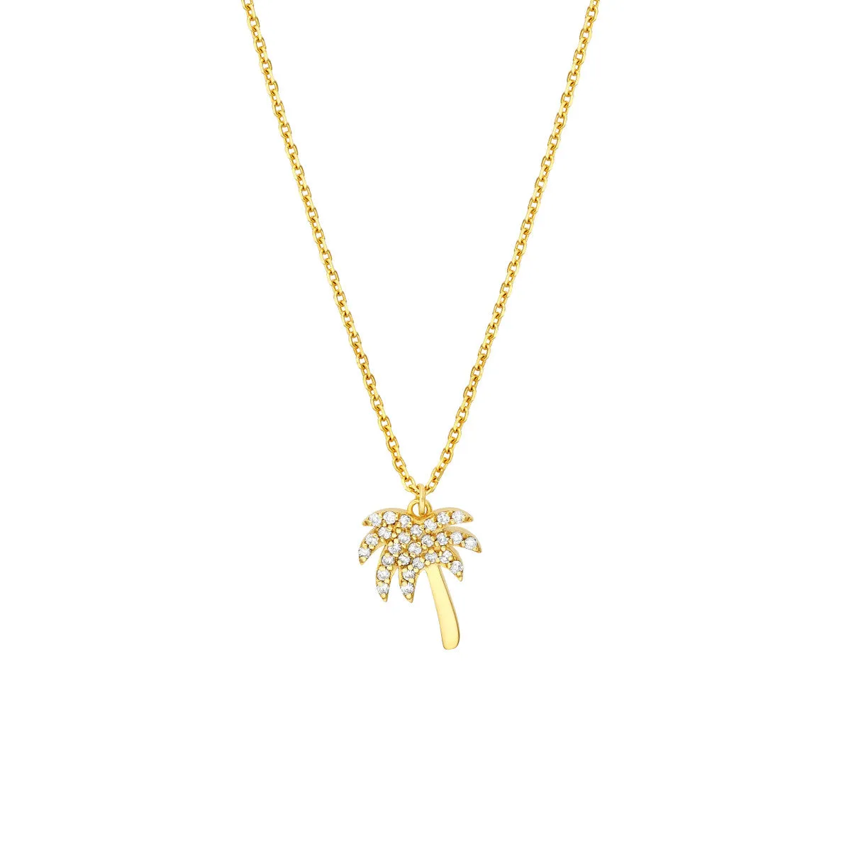 Diamond Palm Tree Necklace