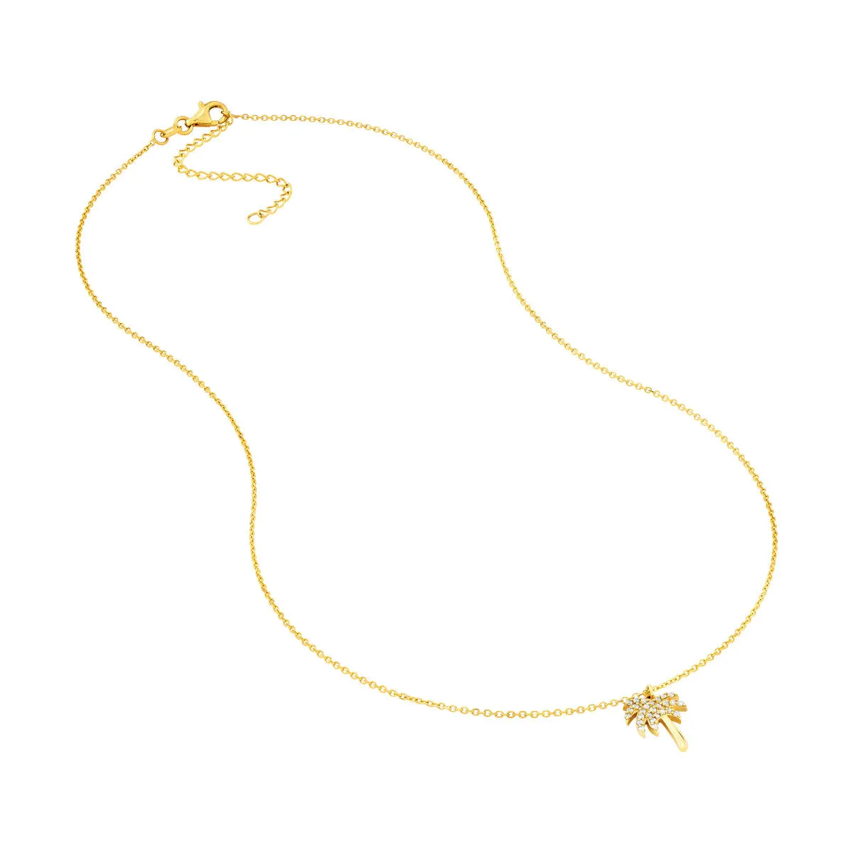 Diamond Palm Tree Necklace
