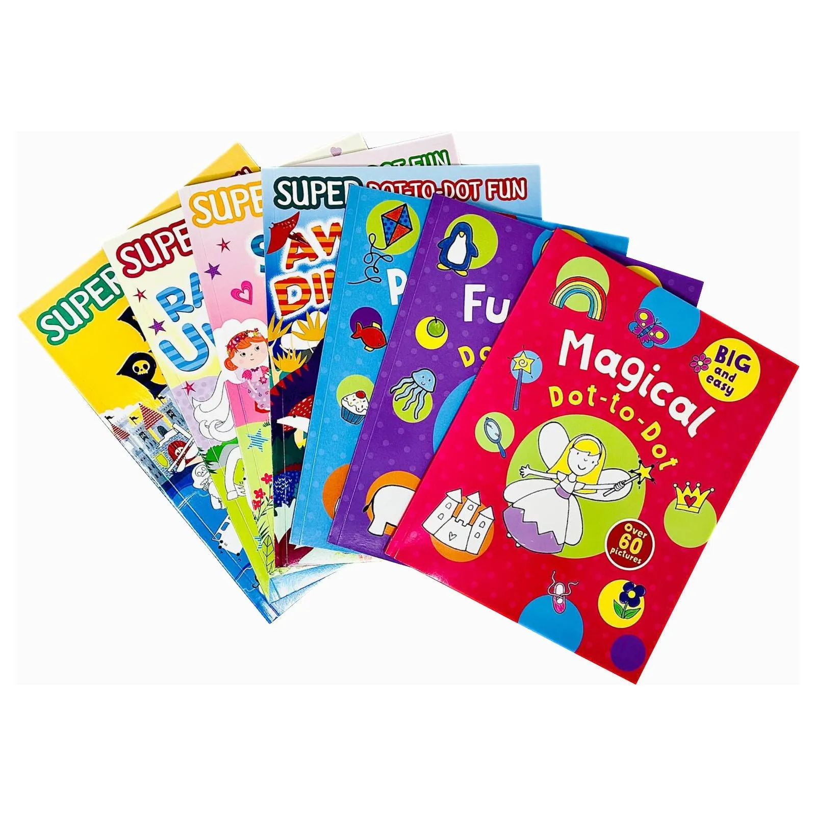 Dot To Dot Books For Kids Collection 7 Books Set (Magical Dot-to-Dot, Funtime, Playtime)