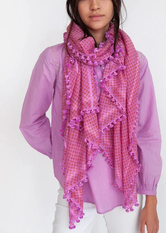 DUPATTA TIKA SHAWL- LILAC