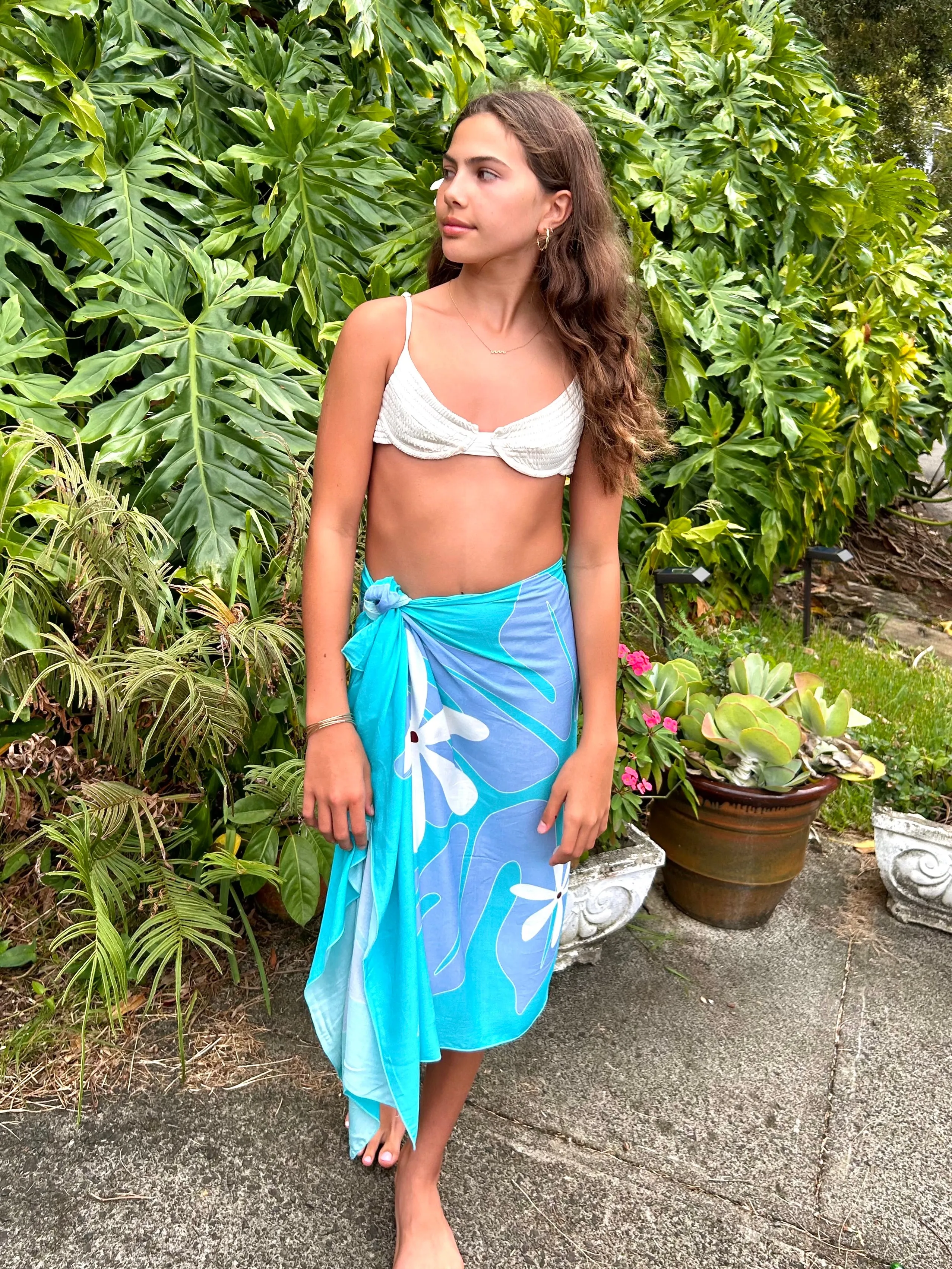 ECO PAREO - NALU TIARE Reef Blue - HALF SIZE