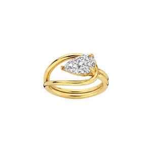Ellie Ring 1.57ct Pear Yellow Gold