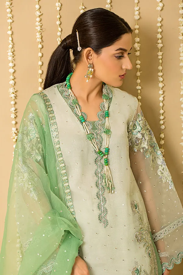 Embroidered Organza Pakistani Salwar Kameez and Dupatta