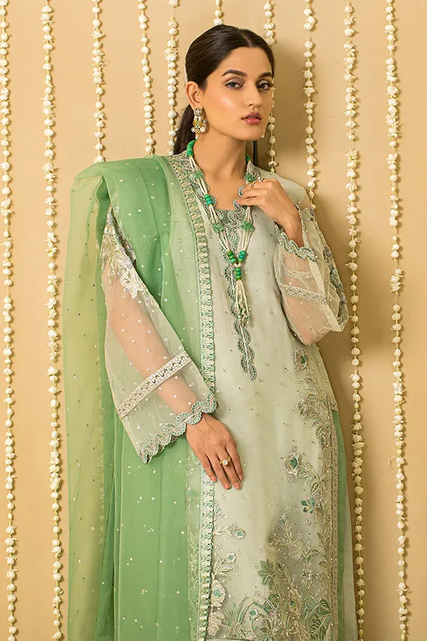 Embroidered Organza Pakistani Salwar Kameez and Dupatta