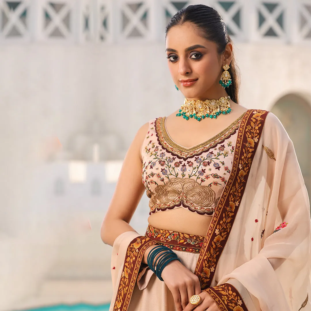 Floral Embroidered Lehenga Set