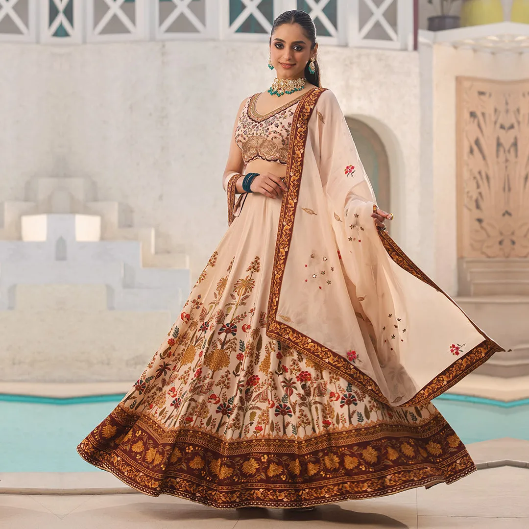 Floral Embroidered Lehenga Set