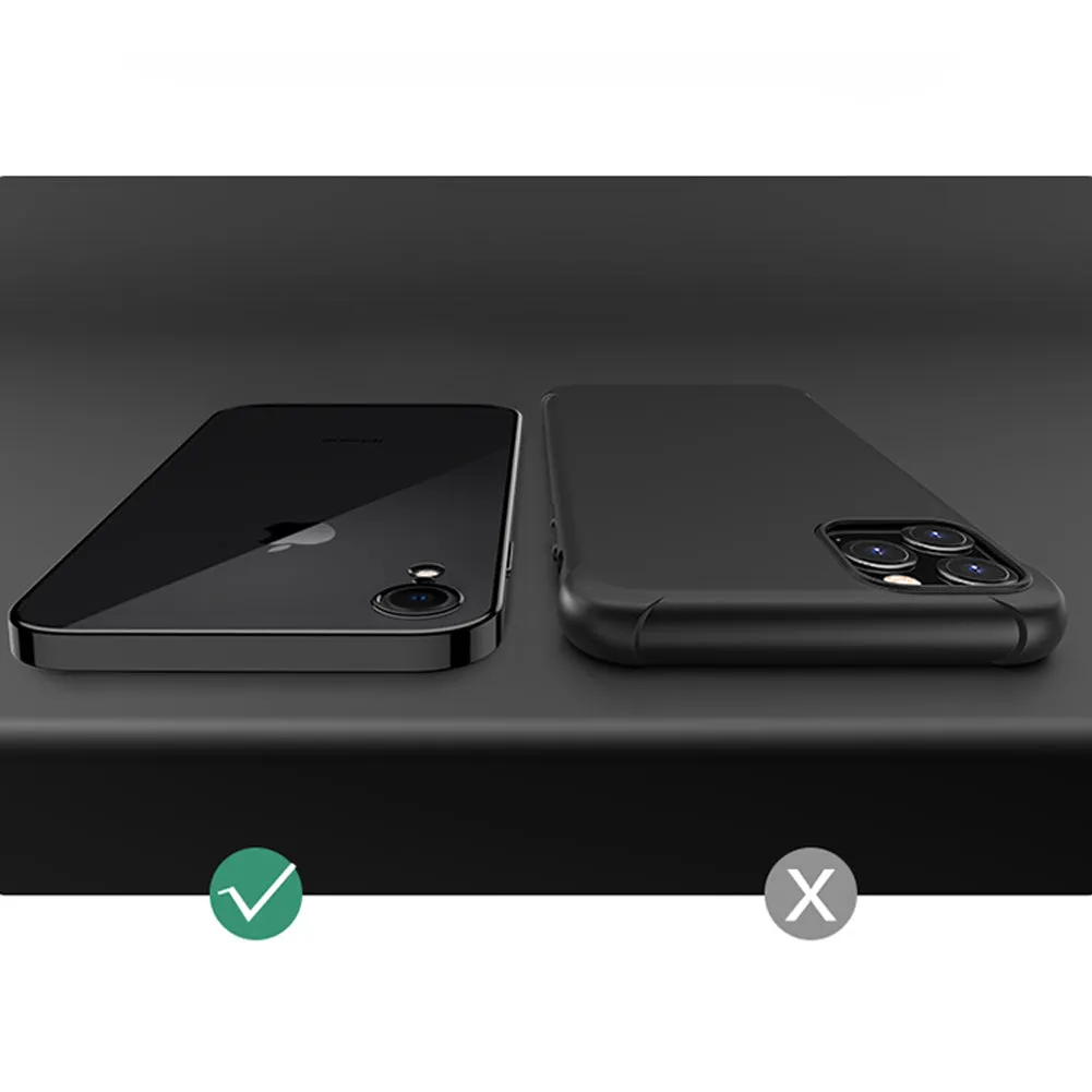 For iPhone X/XS/XR/XS Max Mobile Phone shell Square Transparent electroplating TPU Cover Cell Phone Case Golden