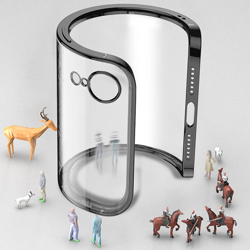 For iPhone X/XS/XR/XS Max Mobile Phone shell Square Transparent electroplating TPU Cover Cell Phone Case Silver