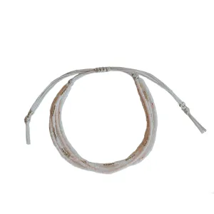 Four Strand Delicate Bracelet -  Salmon