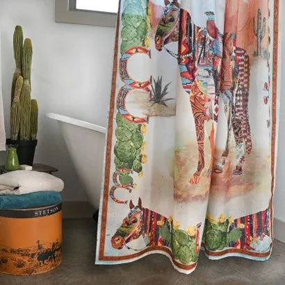 Fringe Scarves Haute Horse Shower Curtain