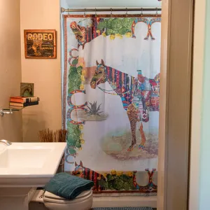 Fringe Scarves Haute Horse Shower Curtain