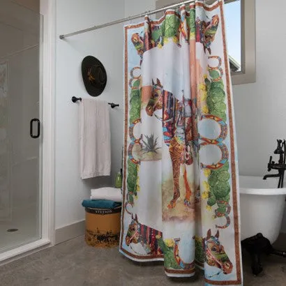 Fringe Scarves Haute Horse Shower Curtain