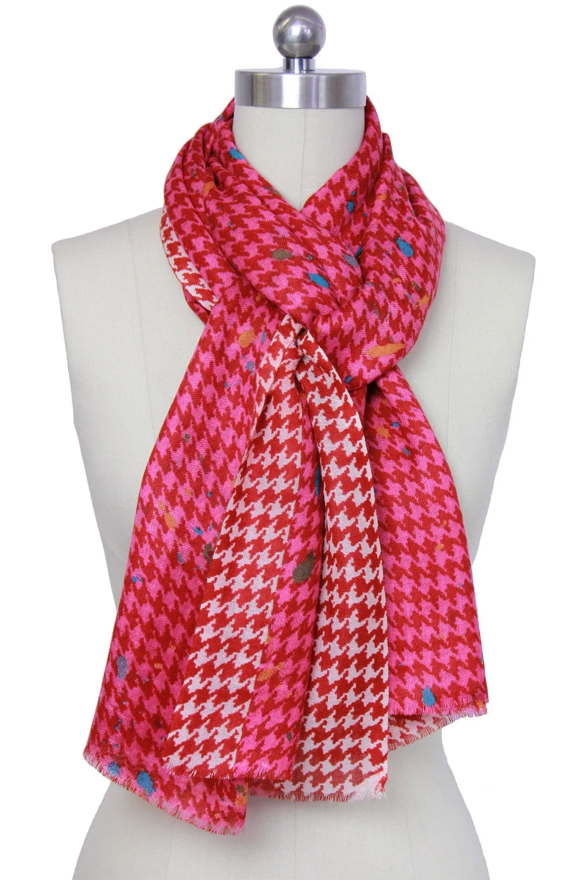 Fun Houndstooth Scarf