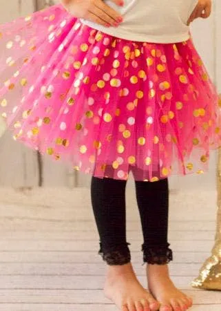 Gold Polka Dot Girls Tutu