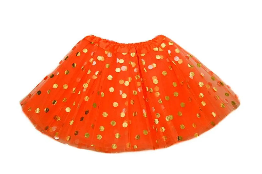 Gold Polka Dot Girls Tutu