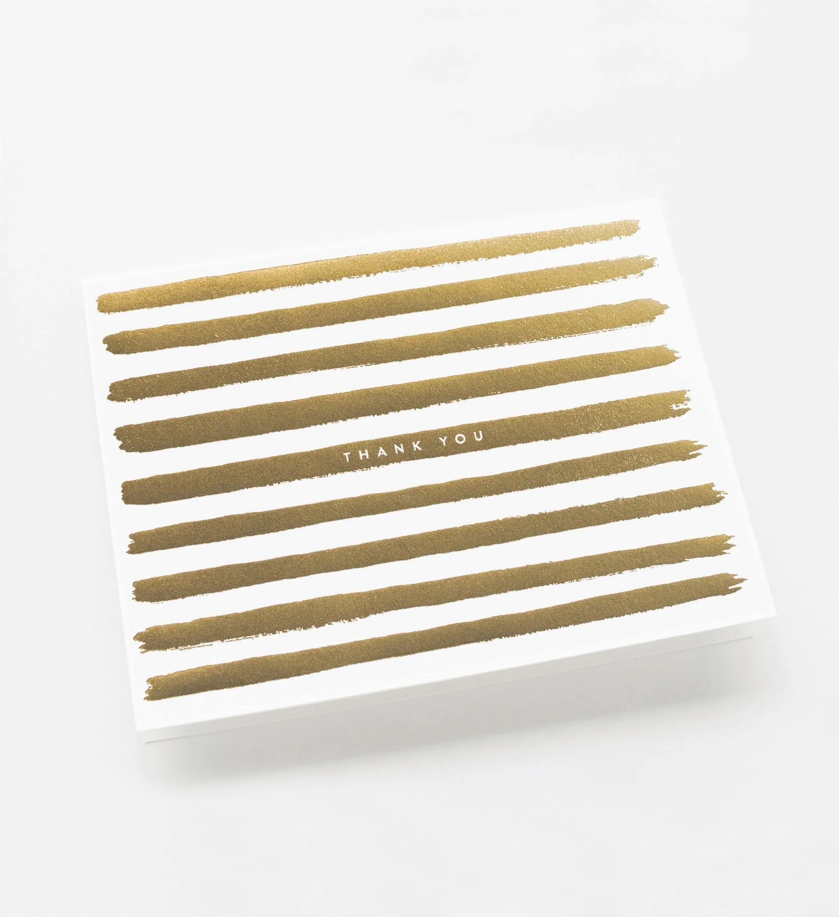 Gold Stripes Thank You card, Box of 8