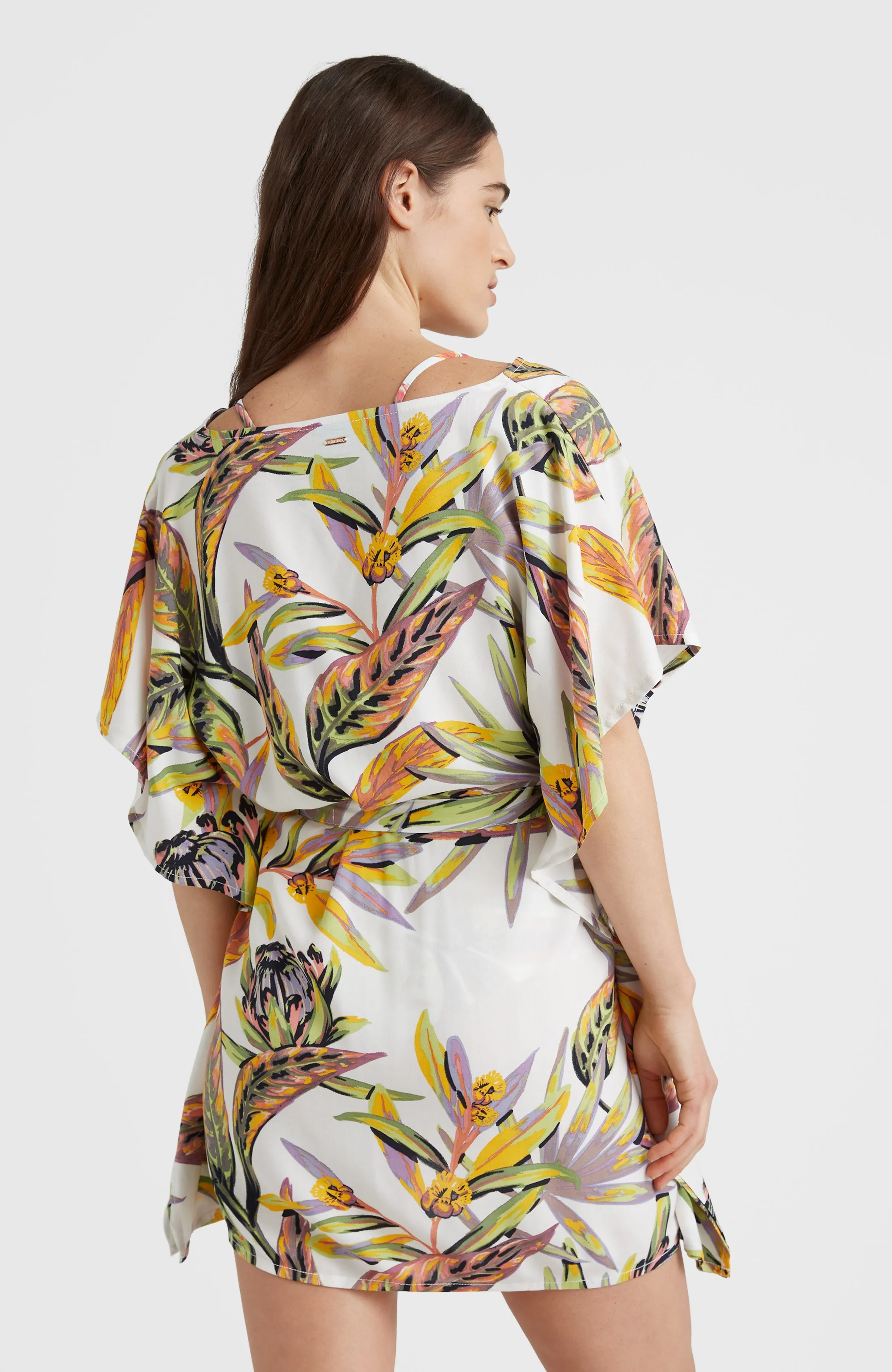 Hana Beach Cover Up | White Tropical Flower