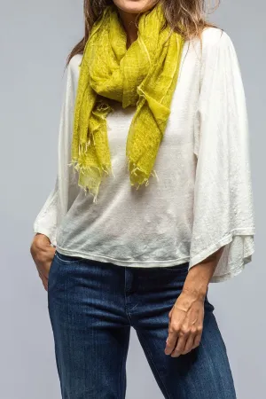 Hand Painted Cashmere Scarf In Lichen