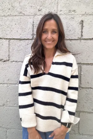 Harlow Navy Striped Sweater
