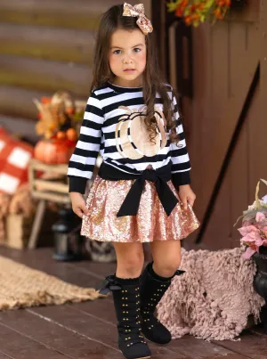 Harvest Sparkle Sequin Tutu Skirt Set